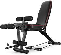 EEUK Banc de Musculation Pliable Multifonctions Lit Sit-Ups avec Extension Jambe Leg Curl pour Fitness, Charge Max 200 Kg/441 Lbs, Noir