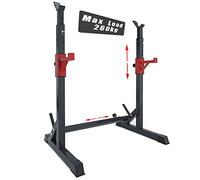 EEUK Support pour Haltères Squat Rack Barbell Rack Bench Press Squat Equipment Idéal pour Les Exercices de renforcement Musculaire, Squats et Bench Presss,Charge Max 260 Kg