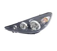 EEUNKT 2 pièces compatibles avec Peugeot 207 2009 2010 2011 2012 2013 phares ensemble de phare de voiture lampe avant de remplacement éclairage automatique entier(Black)