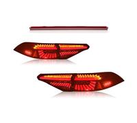EEUNKT Feux arrière à LED d'origine avec feu central for Toyota Corolla Altis E210 (version Est) 2020-2022(Red)