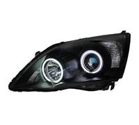 EEUNKT Lot de 2 phares LED compatibles avec Honda CR-V 2007-2011, double lentille Angel Eye, clignotants, feux de croisement et feux de route