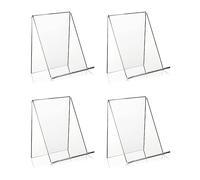 Eeuye 20X Support de Livre en Acrylique avec Rebord, Chevalet D'Affichage en Acrylique Transparent, Support de Tablette Transparent pour Livres, Cahiers, œuvres d'art
