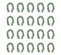 Eeuye Lot de 20 Eucalyptus Artificiels de 6,5 Pieds avec Guirlande de Saule, Fausse Vigne avec Feuilles, Fausse Verdure en Argent Dollar