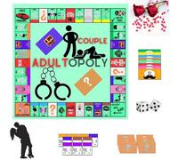 Eevhrqw Couple Adult Opoly,Adulte Coquin, Board Game,Couple Board Game,Couple Adult Opoly Board Game for Adults,Bedroom Games for Couples,Relationship Card Game,Adult opoly Francais