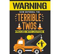 Eeypy Panneau décoratif en métal 20,3 x 30,5 cm, panneau d'anniversaire vintage drôle en fer « Entering The Terrible Two », décoration murale