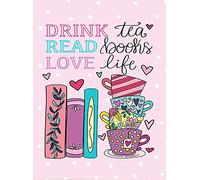Eeypy Plaque en métal de style vintage avec inscription « Drink Tea Read Books » - 20,3 x 30,5 cm
