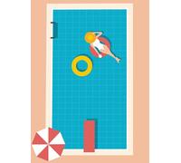 Eeypy Plaque en métal rétro pour décoration de piscine, plage, parapluie, plage, cadeau sur le thème de la plage, plaque en fer