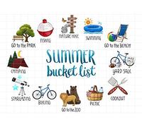 Eeypy Plaque murale en métal avec inscription « Summer Bucket List »