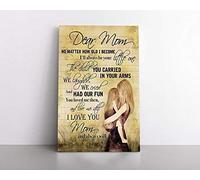 Eeypy Poster rétro « Dear Mom » - Motif tournesol - Décoration murale - Plaque en métal