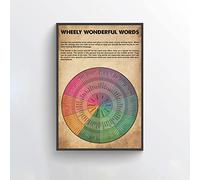 Eeypy Poster « Social Worker Wheely Wonderful Words » - Affiche « Wheel of Feelings & Emotions » - CBT - Santé mentale - Décoration murale - Pour bar, pub, chambre à coucher - 30,5 x 40,6 cm