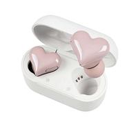 EEYZD Écouteurs sans Fil en Forme cœur, écouteurs Intra-Auriculaires avec Technologie antibruit et étui de Charge, écouteurs Bluetooth sans Fil étanches et Longue durée Vie la Batterie,Rose