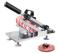 EEYZD Trancheuse a Jambon Saucisson Coupe Pain Trancheuses Double Roulement RéGlable en Acier Inoxydable,éPaisseur,Ressort Rebond éLevé,éConomie Travail,+ Spare Blade