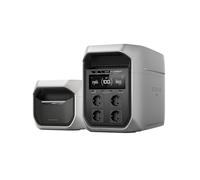 EF EcoFlow DELTA 3 Max Plus avec Batterie supplémentaire, batterie LFP 4096 Wh, sortie CA 3 000 W, prête à l'emploi, secours extensible pour camping, urgences à la maison, mobile homes et camping-car