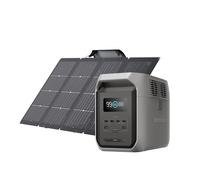 EF EcoFlow Générateur solaire DELTA 3 1500 avec panneau solaire bifacial EcoFlow 220 W, 500 W d'entrée PV, cellules LiFePO₄, 1536 Wh de capacité pour alimentation de secours, camping et camping-cars