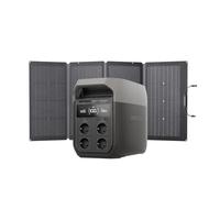 EF EcoFlow Générateur solaire DELTA 3 avec panneau solaire 220W, 500 W d'entrée PV, cellules LiFePO4, 1024 Wh de capacité, station électrique pour domestique, camping et RV