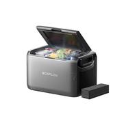 EF ECOFLOW GLACIER Classic 55L réfrigérateur congélateur portable à 2 zones avec batterie 298 Wh, refroidissement autonome 39 h, charger via CA, solaire et voiture pour camping, voyages, RV
