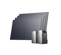 EF ECOFLOW Kit Solaire Stream Ultra et AC Pro Batterie de 3,84 kWh avec Panneaux solaires rigides 500W*4, Double Port CA 2300 W, 6000 Cycles de Charge, Plug & Play, TOU, contrôle Intelligent AI