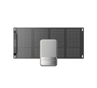 EF ECOFLOW Panneau solaire portable 28 W avec batterie externe Rapid 5000 mah, guide d'angle solaire intégré, pliable, charge rapide, étanche IP68 pour randonnée, camping, plein air