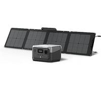 EF EcoFlow Station électrique portable River2 avec panneau solaire 110W | Batterie LiFeP04 256 Wh, Batterie nomade sortie 600 W max, Générateur électrique solaire pour Voyages, Camping-cars