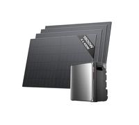EF EcoFlow STREAM Ultra X Batterie 3,84 kWh pour kit solaire avec 4 panneaux solaires de 400 W, ports CA doubles 2300 W, onduleur intégré, batterie LFP 6000 cycles, contrôle intelligent IA，Plug&Play