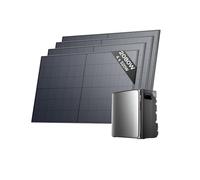 EF EcoFlow STREAM Ultra X Batterie 3,84 kWh pour kit solaire avec 4 panneaux solaires de 520 W, ports CA doubles 2300 W, onduleur intégré, batterie LFP 6000 cycles, contrôle intelligent IA，Plug&Play