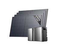 EF EcoFlow Stream Ultra X et AC Pro, 5,76 kWh pour kit Solaire avec 4 Panneaux solaires de 500 W, entrée Solaire 2 800 W (4 MPPT), Ports CA Doubles 2300 W, Batterie LFP 6000 Cycles, contrôle par IA
