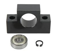 EF12 S Support with Bea, Carbon Steel s Mount Block, Stable CNC Router s End Support with Fe3O4 Oxidation,