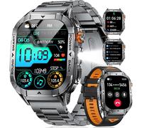 Ef17 Montre Connectée Homme Avec Appel Bluetooth, 2.13"" Amoled Display Montre Intelligente, Led Lampe/Podometre/Sommeil/100+ Sportifs/Ip68 Montre Homme Etanche Pour Android Ios, 2[MON9261216]