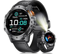 Ef8 Men's Smart Watch ¿ 1.43 Inches Amoled, Integrated Led, Bluetooth Calling, 120+ Sports Modes, Heart Rate Monitor/Sleep Smartwatch For Ios Android, Space Grey