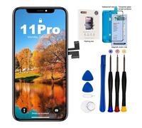 EFaith Écran pour iPhone 11 Pro 5,8" LCD Full HD Ecran de Rechange 3D Tactile Digitizer Assembly avec Kit De Réparation Complet + Protecteur D'écran + Adhésif Étanche Modèle A2160/A2217/A2215 (LCD)