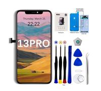 EFaith Ecran pour iPhone 13 Pro 6.1" LCD de Remplacement, 3D Touch Face ID TrueTone FHD Écran Digitizer avec Kits de Réparation pour A2638/ A2483/ A2636/ A2639/ A2640