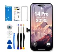 EFaith Ecran pour iPhone 14 Pro LCD 6.1" de Remplacement, 3D Touch Face ID TrueTone FHD Écran Digitizer avec Kits de Réparation pour A2650, A2889, A2890, A2891, A2892
