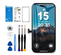 EFaith Ecran pour iPhone 15 LCD 6.1" de Remplacement, 3D Touch Face ID TrueTone FHD Écran Digitizer avec Kits de Réparation pourA2846 A3089 A3092 A3090