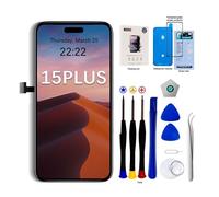 EFaith Ecran pour iPhone 15 Plus LCD 6.7" de Remplacement, 3D Touch Face ID TrueTone FHD Écran Digitizer avec Kits de Réparation pourA2847 A3093 A3096 A3094