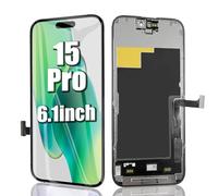EFAITHFIX Écran de rechange pour iPhone 15 Pro 6,1" LCD 3D Écran tactile Full HD Digitizer Cadre Assemblée Compatible avec les modèles A2848, A3101, A3102, A3104 avec adhésif étanche, sans outils