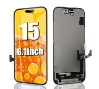EFAITHFIX Écran LCD de rechange pour iPhone 15 de 6,1" - Écran tactile 3D Full HD - Cadre numériseur compatible avec les modèles A2846, A3089, A3090, A3092 avec adhésif étanche (sans outils)