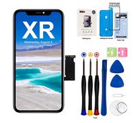 EFAITHFIX Écran LCD de Rechange pour iPhone XR de 6,1" - Cadre d'assemblage et numériseur d'écran Tactile 3D avec kit d'outils de réparation pour A1984/A2105/A2106/A2108 avec adhésif étanche en Verre