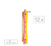 Efalock Bigoudis pour permanentes court Jaune/Blanc Ø 8 mm, Par paquet 12 pièces