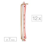 Efalock Bigoudis pour permanentes longue Rose/Blanc Ø 7 mm, Par paquet 12 pièces