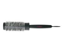 Efalock Brosse Ronde Professionnel Métal 33 MM/48 MM Noir-Argent Soies de Nylon
