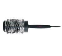 Efalock Brosse Ronde Professionnel Métal 58 MM/73 MM Noir-Argent Soies de Nylon