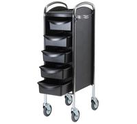Efalock - Chariot De Travail Garçon Aide Coiffeur - Piccolo 6002 Noir