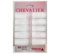 Efalock Chevalier Lot de 100 pinces à cheveux Blanc 5 cm