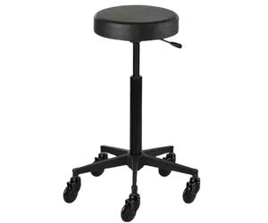 Efalock Clictec Rolling Stool Round Seat Black Medium