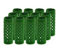 Efalock Lot de 12 bigoudis en métal floqué Vert 24mm - 12310