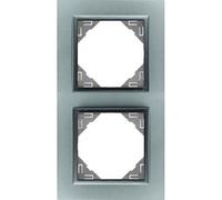 Efapel Logus 90 - Cadre double Logus aluminium/gris