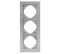 Efapel Logus 90 - Cadre triple Logus aluminium/gris