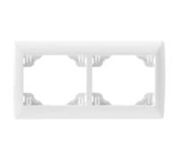 Efapel Sirius 70 - Cadre double horizontale Sirius blanc