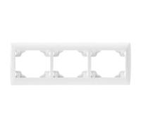 Efapel Sirius 70 - Cadre triple horizontale Sirius blanc