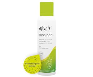 efasit Déodorant pour les pieds - Effet 24 h - Rafraîchit et tonifie - Lutte durablement les odeurs des pieds - Sans sels d'aluminium - 150 ml